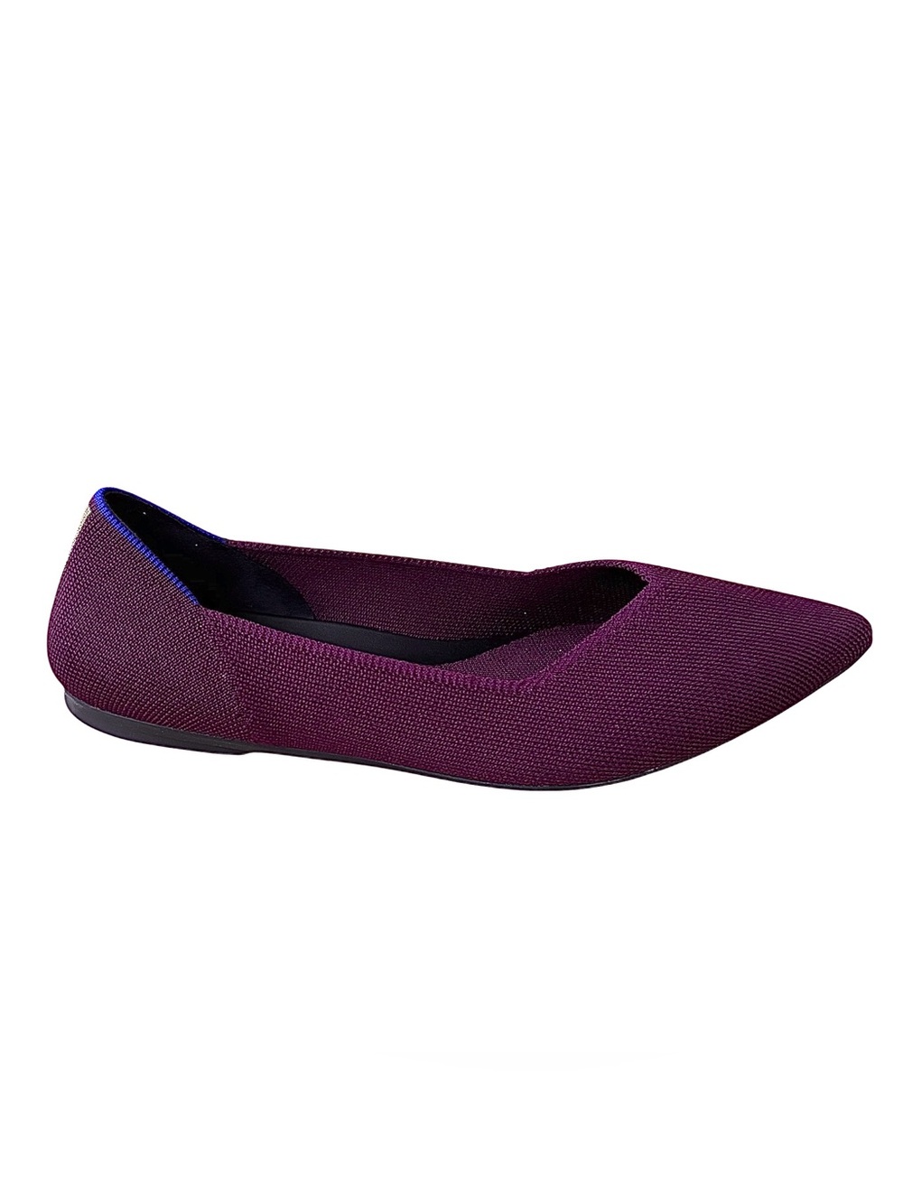 ROTHY’s “The Point II” Maroon & Gold Woven Flats - Picture 8 of 14